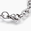 Tarnish Resistant 304 Stainless Steel Cable Chain Bracelets BJEW-P239-05-3