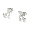 Non-Tarnish Cute Little Animal Theme 304 Stainless Steel Stud Earrings EJEW-B041-02A-P-1