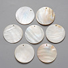 Natural Freshwater Shell Pendants SHEL-R021-01-1