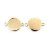 201 Stainless Steel Cabochon Connector Settings STAS-F191-15G-F-2