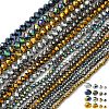 4 Strands 4 Styles Electroplate Transparent Glass Beads Strands EGLA-YW0001-84A-2