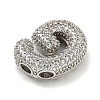 Platinum Plated Brass Micro Pave Cubic Zirconia Pendants KK-L073-001P-G-2