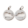 Non-Tarnish 304 Stainless Steel Charms STAS-D050-07P-06-2