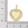 Rack Plating Brass Micro Pave Clear Cubic Zirconia Pendants KK-A224-15G-04-3