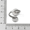 Non-Tarnish 304 Stainless Steel Open Cuff Ring Findings STAS-E124-05B-P-4