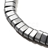 2-Hole Electroplated Synthetic Non-magnetic Hematite Beads Strands G-L613-A01-01B-2