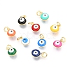 Brass Enamel Beads X-KK-B024-02G-1