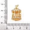 Brass Micro Pave Clear Cubic Zirconia Clear Locket Pendants KK-H524-09G-3