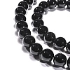 Synthetic Black Stone Beads Strands GSR12mmC044-5