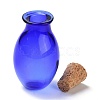Oval Glass Cork Bottles Ornament AJEW-O032-03B-3