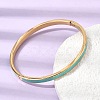 304 Stainless Steel Enamel Hinged Cuff Bangles for Women SA-CBAC920-15G-01G-3
