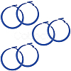 3 Pairs Spray Painted Alloy Hoop Earrings EJEW-SP0001-21B-1