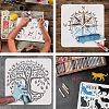 Plastic Reusable Drawing Painting Stencils Templates DIY-WH0172-922-4