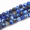 Dyed Natural Crackle Agate Beads Strands X-G-T100-03A-1