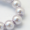 Baking Paint Pearlized Glass Pearl Round Bead Strands HY-Q003-6mm-25-2