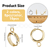 201 Stainless Steel Huggie Hoop Earring Findings FIND-DC0006-43B-2