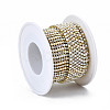Brass Rhinestone Strass Chains CHC-T011-SS6.5-01G-4