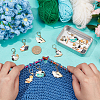 Alloy Enamel Pendant Locking Stitch Marker HJEW-NB00108-3
