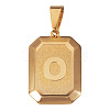 1Pc Stainless Steel Rectangle with Letter Pendants NJEW-TA0001-22O-1
