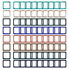 80Pcs 8 Colors Acrylic Bead Frame OACR-ME0001-17-1
