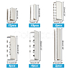 42Pcs 6 Sizes Brass Ribbon Crimp Ends KK-PH0009-45-4