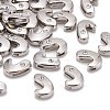 Letter Slider Beads for Watch Band Bracelet Making ALRI-O012-J-NR-2