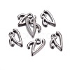 Gunmetal Plated Alloy Letter Pendants PALLOY-J718-01B-V-2