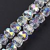 Electroplate Transparent Glass Beads Strands EGLA-H101-03A-1