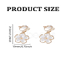 1 Pair Flower Alloy Clip-on Earrings EJEW-LP0007-084-2