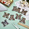 8Pcs 2 Styles Letter Polyester Iron on/Sew On Patches PATC-FG0002-70-4