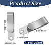 20Pcs Brass Tie Clips KK-SC0007-10P-2