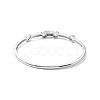 Rectangle & Donut Colorful Cubic Zirconia Hinged Bangle BJEW-G659-02P-2