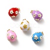 Rack Plating Brass Micro Pave Cubic Zirconia Pendants KK-M230-16G-1