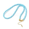 Ployester Core-Wrapped Round Cord Necklace Making KK-CBACFA2-03G-22-1