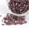 Silver Lined Round Hole Glass Bugle Beads SEED-I001-56-1
