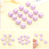 CHGCRAFT 26Pcs 26 Style Silicone Beads SIL-CA0001-36-3