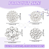 AHADERMAKER 24Pcs 4 Styles 1-Hole Alloy Rhinestone Shank Buttons BUTT-GA0001-18-2