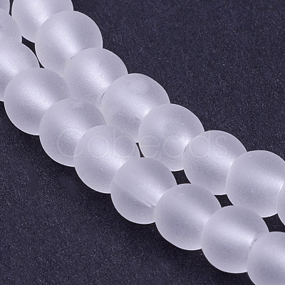 Baking Paint Transparent Glass Bead Strands GLAA-S031-4mm-13-1