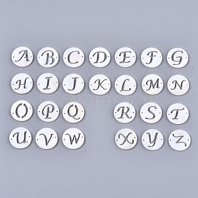 Natural Freshwater Shell Links Connectors X-SHEL-S276-120-1