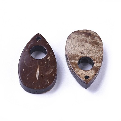 Coffee Color Teardrop Coconut Pendants X-COCO-I002-014-1