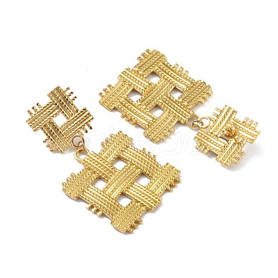 304 Stainless Steel Stud Earrings EJEW-M250-02B-G-1