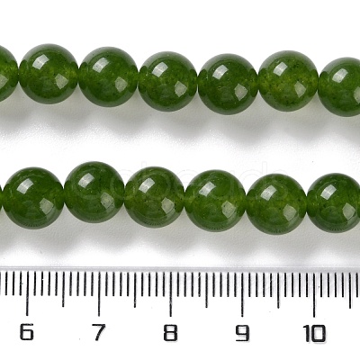 Dyed Natural White Jade Imittation Chinese Jade/Taiwan Jade Round Beads Strands GSR063-8MM-1