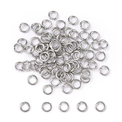 Tarnish Resistant 304 Stainless Steel Open Jump Rings STAS-E067-08-6mm-1
