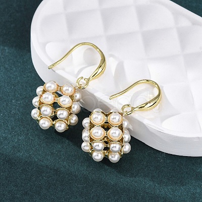 Brass Dangle Stud Earrings X-EJEW-F362-07G-1