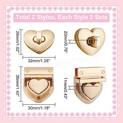 2 style Iron & Alloy Twist Bag Lock Purse Catch Clasps FIND-WR0008-82-1