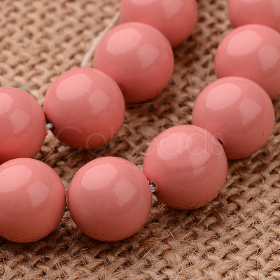 Polished Round Grade A Shell Pearl Bead Strands BSHE-M027-8mm-20-1