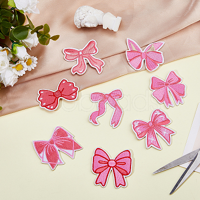 16Pcs 8 Styles Computerized Embroidery Cloth Self Adhesive Patches PATC-HS0001-05-1