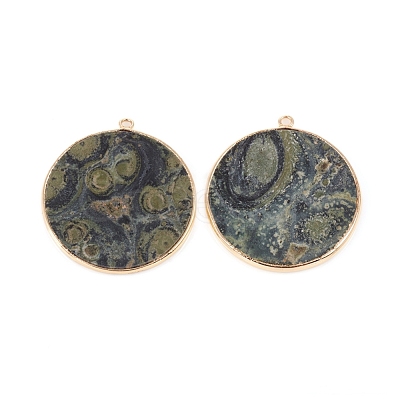 Natural Kambaba Jasper Pendants G-E526-10G-1