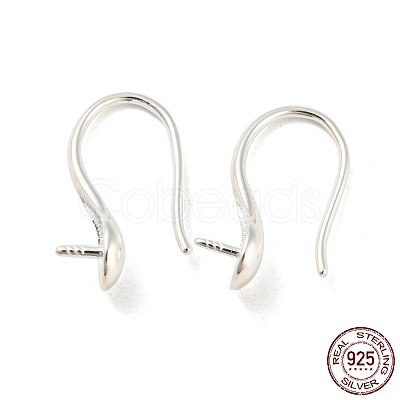 925 Sterling Silver Hoop Earring Findings STER-H107-12S-1