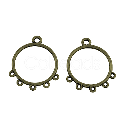 Tibetan Style Alloy Ring Chandelier Components Links TIBE-3818-AB-FF-1